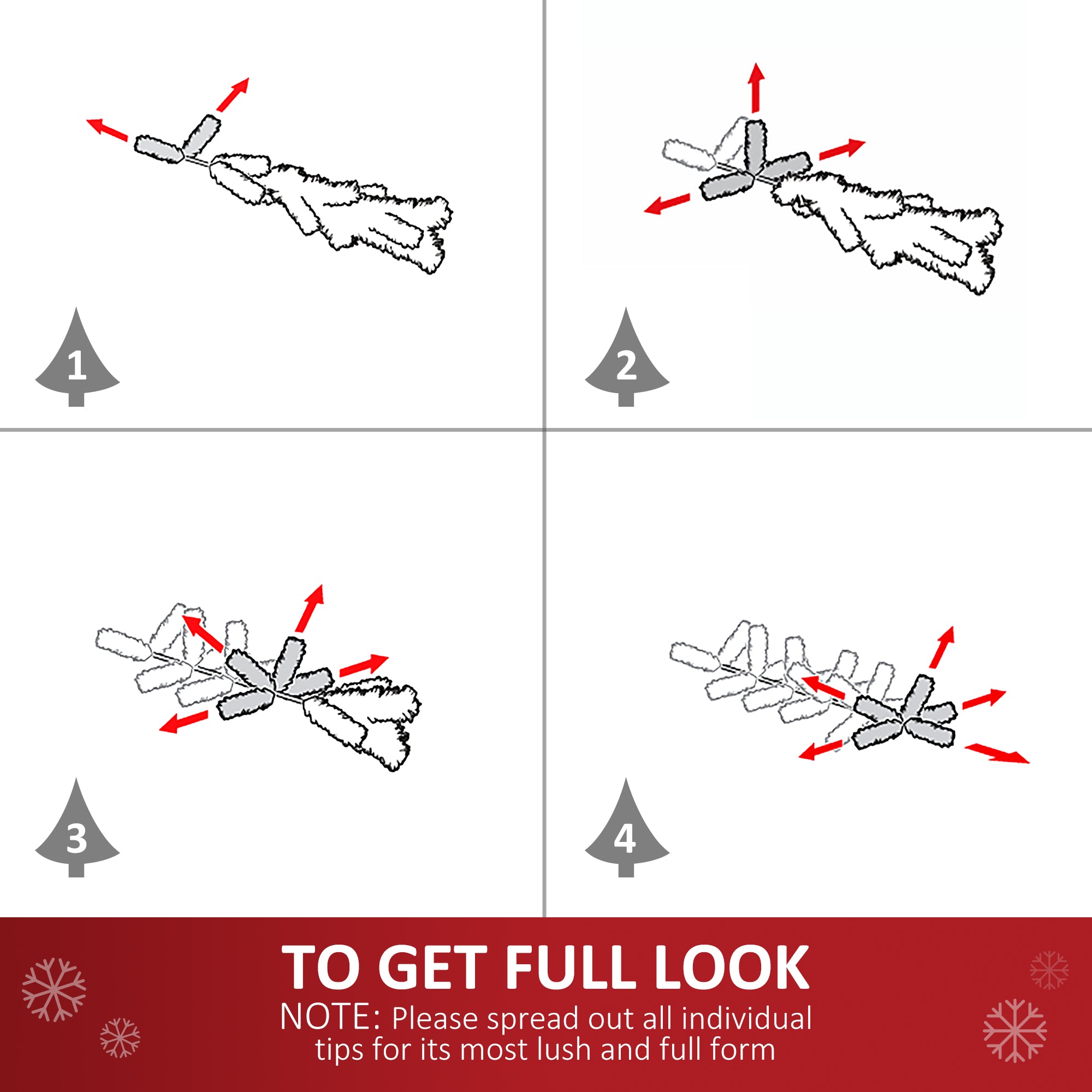 HOMCOM 7ft White Christmas Tree with Stand, Holiday Decoration - Create a Festive Atmosphere