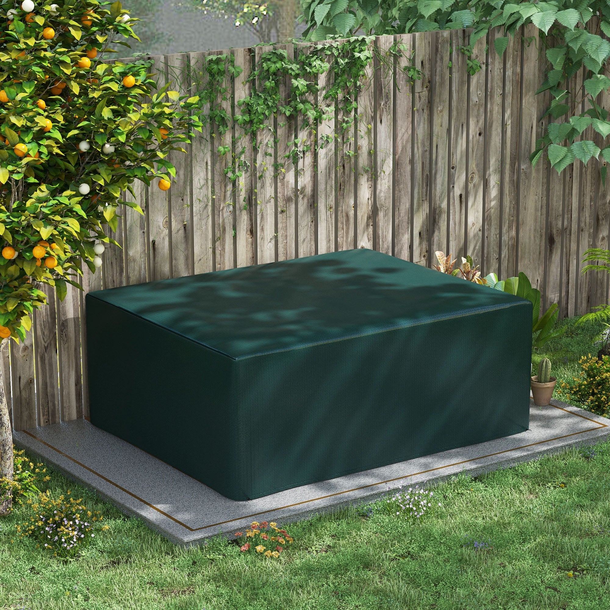 Outsunny Large Patio Furniture Covers Waterproof Anti-UV Garden Set Protector Dark Green 92.5" x 74.8" D x 35.4"