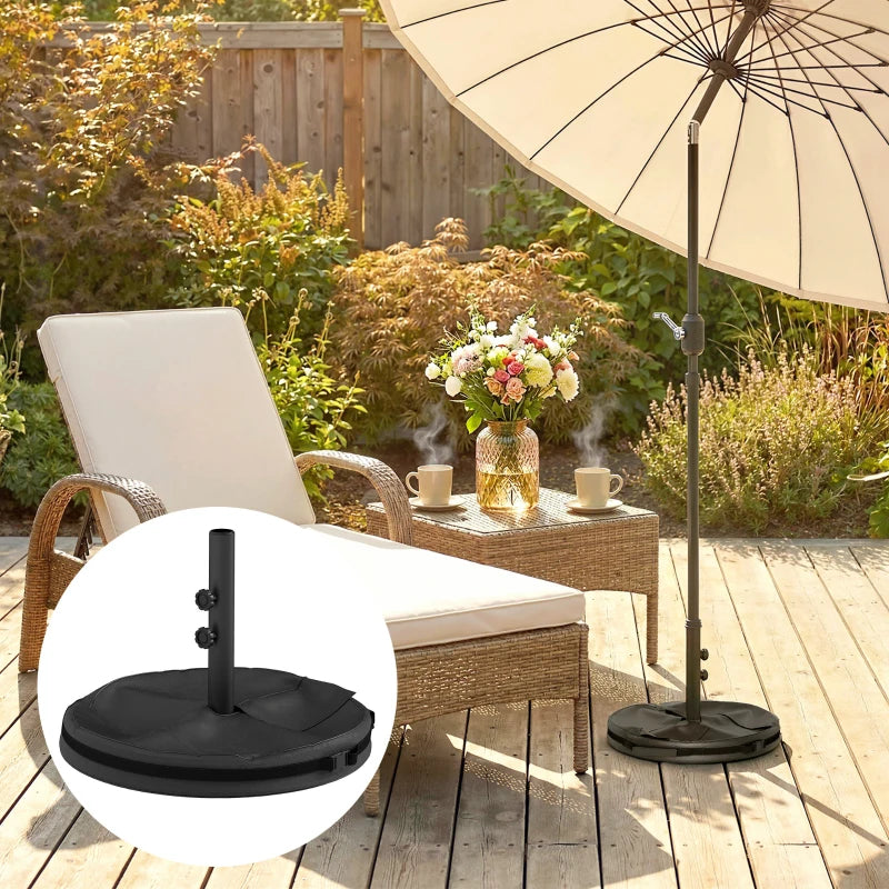 Patio Umbrella Base Portable Outdoor Umbrella Stand for Poles 1.4"/1.5"/1.9" Black
