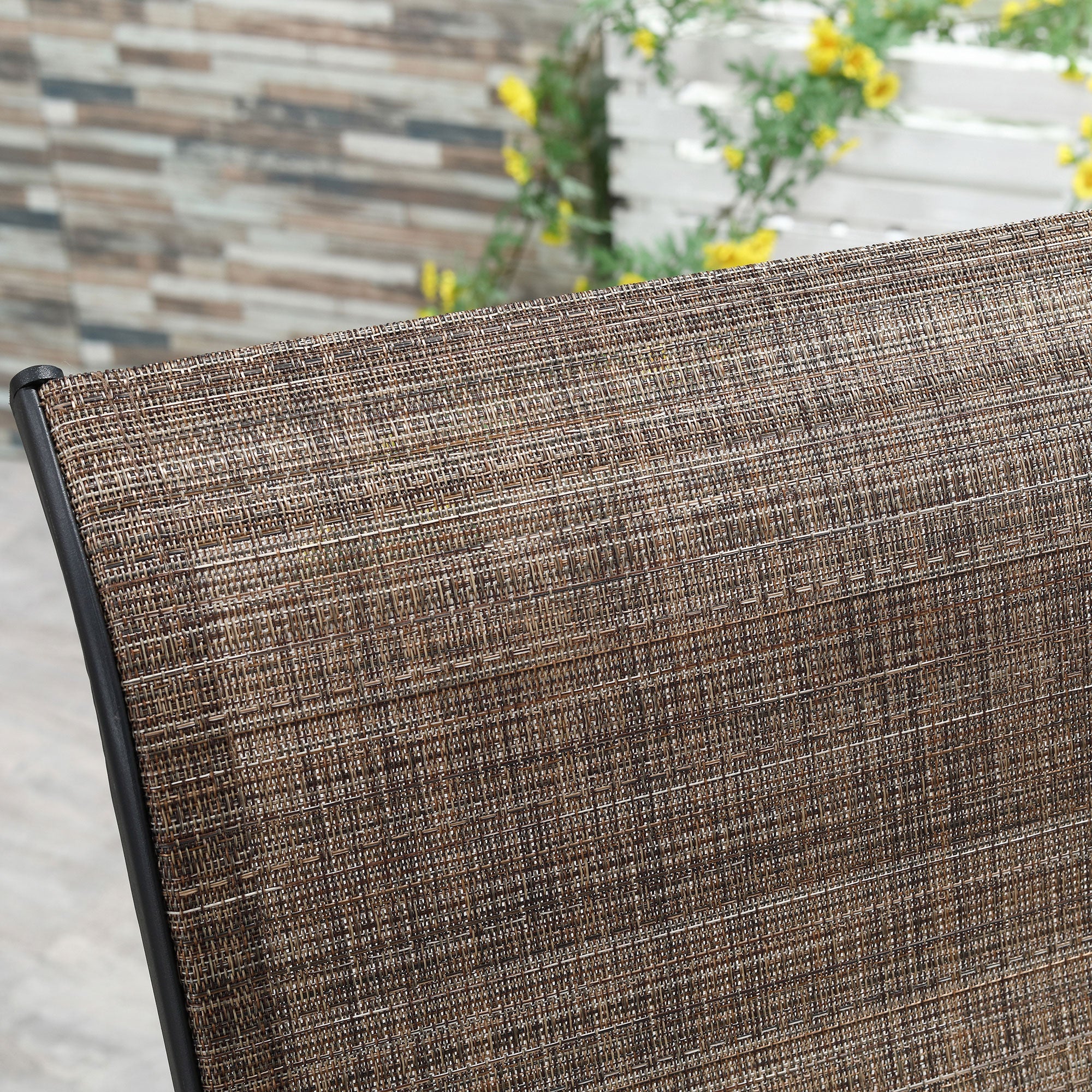 Outsunny 5-Piece Outdoor Patio Dining Set, 4 Swivel Rocker Chairs and 37" x 37" Dining Table Furniture Set with Umbrella Hole, Black