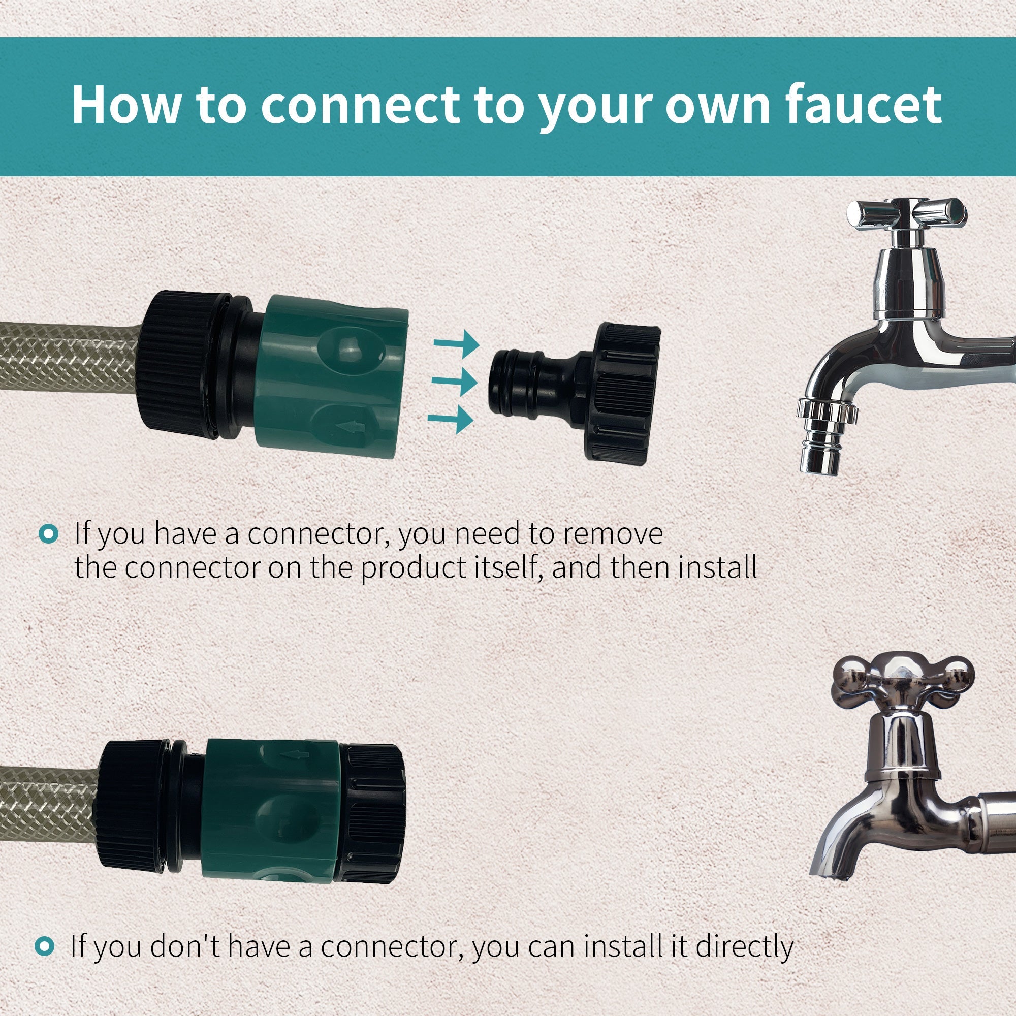 Outsunny Hose Reel, 33 ft Retractable Garden Hose, Hose Reel Wall Mounted, Water Hose Reel Automatic Rewind, Dark Grey