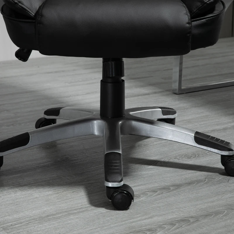High Back Executive Office Chair Adjustable Desk Seat Swivel PU Leather Computer Chair with Padded Armrests