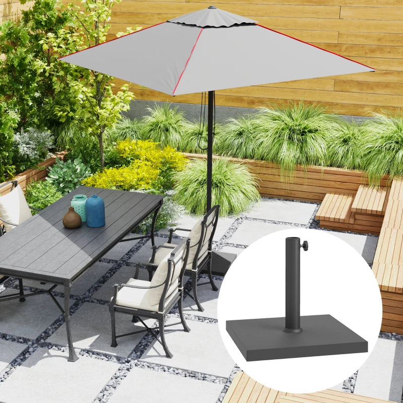 Patio Umbrella Base, 40 lbs Concrete Heavy Duty Umbrella Base for 1.5"/1.9", Black