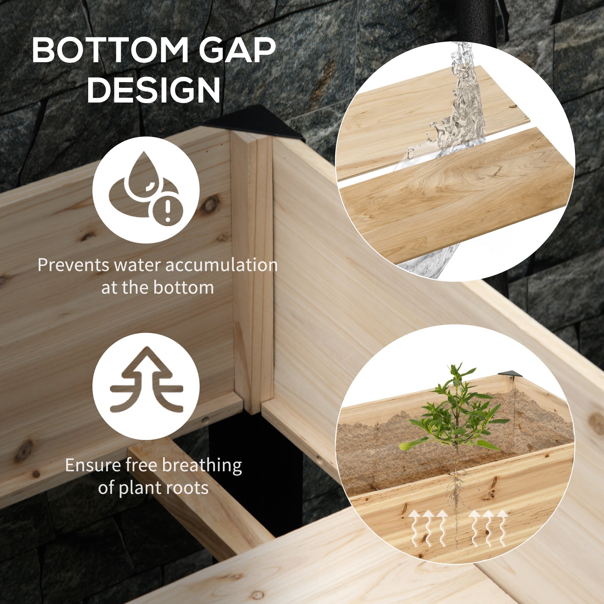 Outsunny Raised Garden Bed 47''x24''x29'' Metal Frame Elevated Planter Box for Vegetables Herbs Flowers Backyard Patio