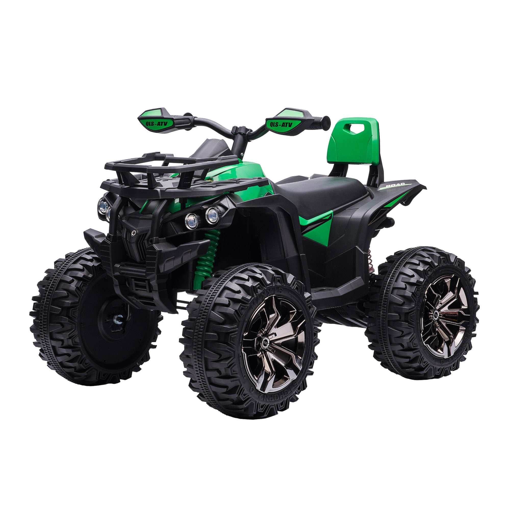 Aosom 12V Kids 4-Wheeler ATV: MP3, Headlights, Battery Powered, Green