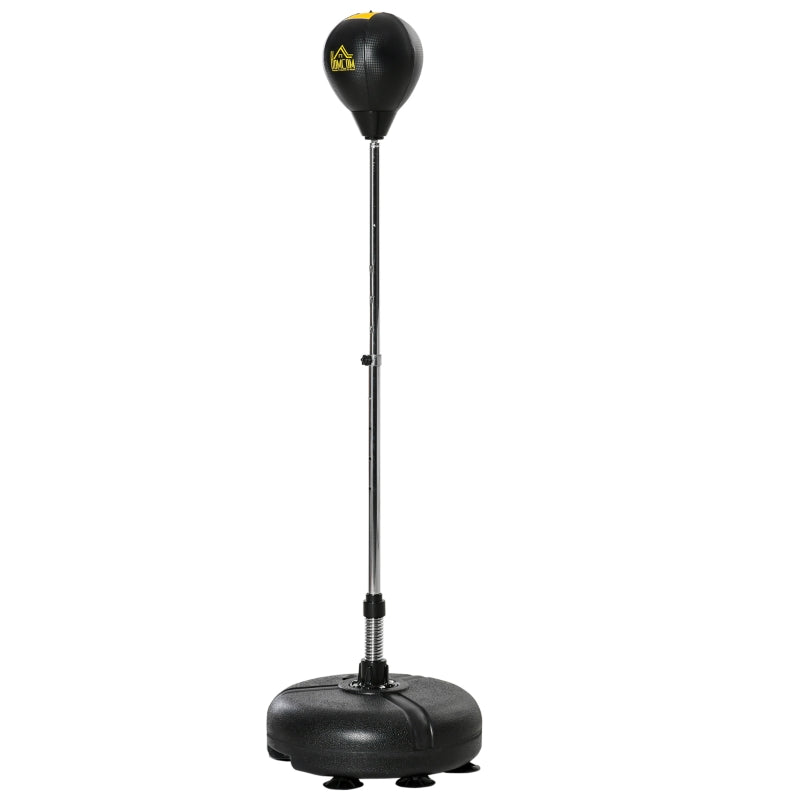 Soozier Reflex Bag with Stand, Freestanding Punching Bag Set with Speedball and Gloves, 52.4" -59.4" Adjustable Height for Home Gym Training