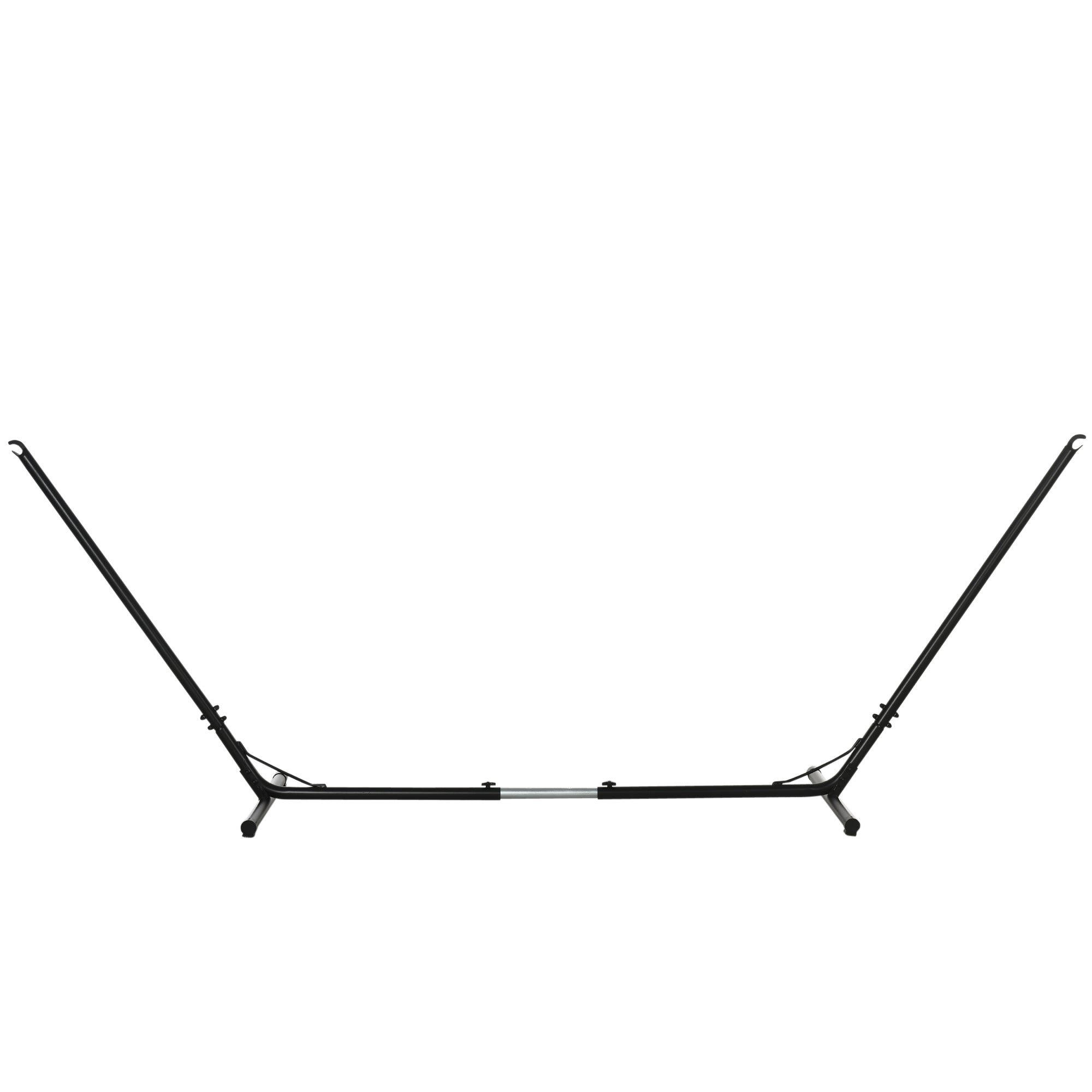 Outsunny 12ft Steel Hammock Stand, Adjustable Universal Fit Metal Swing Stand for Outdoor Comfort, Black