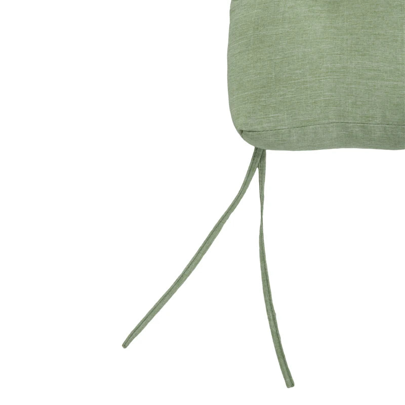 Outdoor Patio Chair Seat/Back Chair Cushion Replacement, Tufted Pillow with Thick Filling and String Ties, Light Green