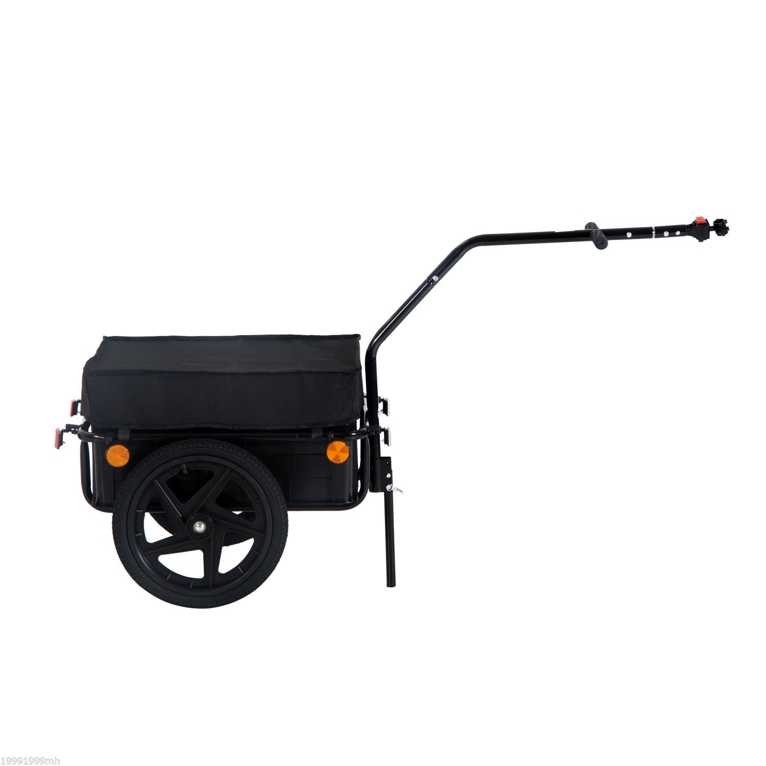Aosom Multi-functional Bicycle Cargo Trailer Steel Large Bike Luggage Cart Carrier Black