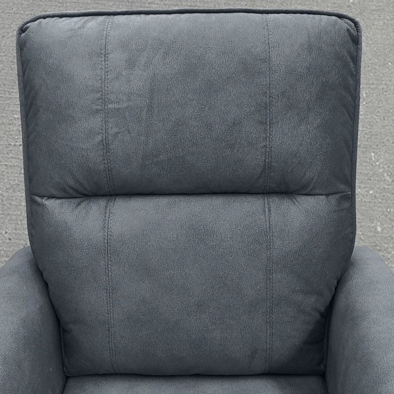Power Recliner Chair, Fabric Upholstered Recliner Chair with USB Ports, Footrest, Charcoal Grey