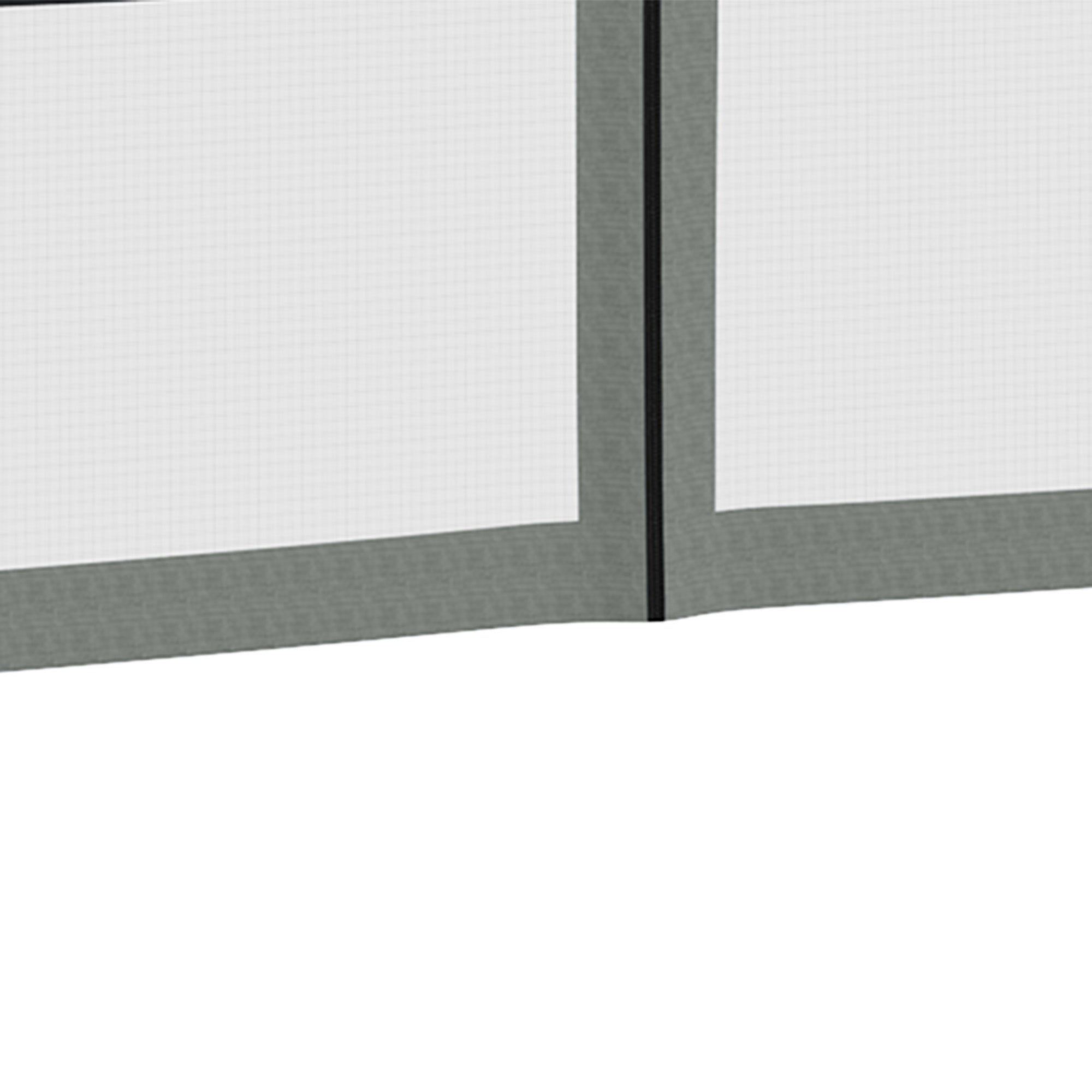 Outsunny Gazebo Mosquito Netting Replacement 10x10', Screen Walls for Canopy with Zippers, Outdoor Use, Black