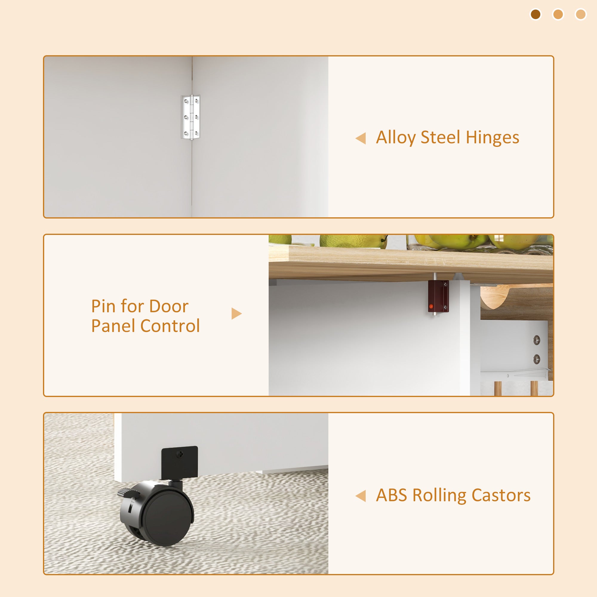 HOMCOM Space Saving Folding Dining Table Set with Storage Oak Drop Leaf Kitchen Table with Drawer Shelves for Small Areas