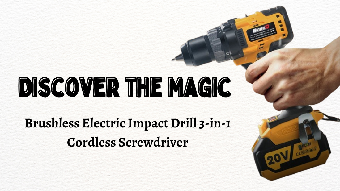 Discover the Magic : Brushless Electric Impact Drill 3-in-1 Cordless Screwdriver