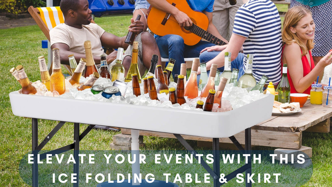 Elevate Your Events with This Ice Folding Table & Skirt