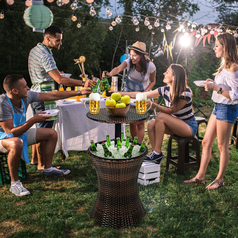 Rattan patio bar furniture for patios and decks