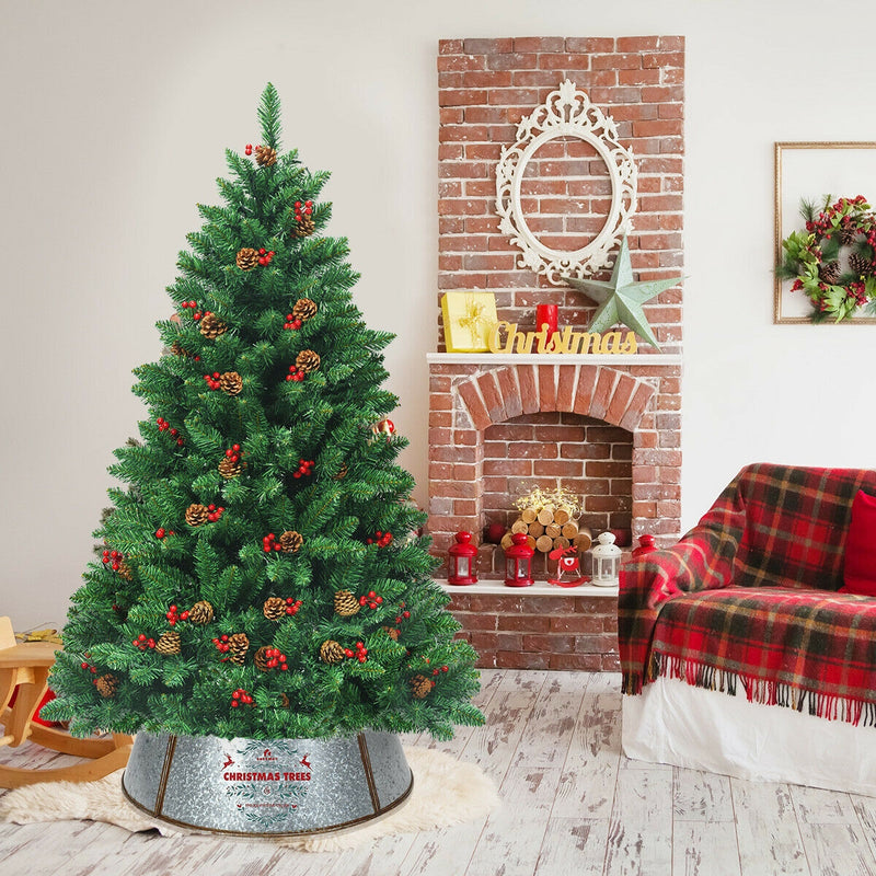 Christmas tree skirt Canada under a decorated tree