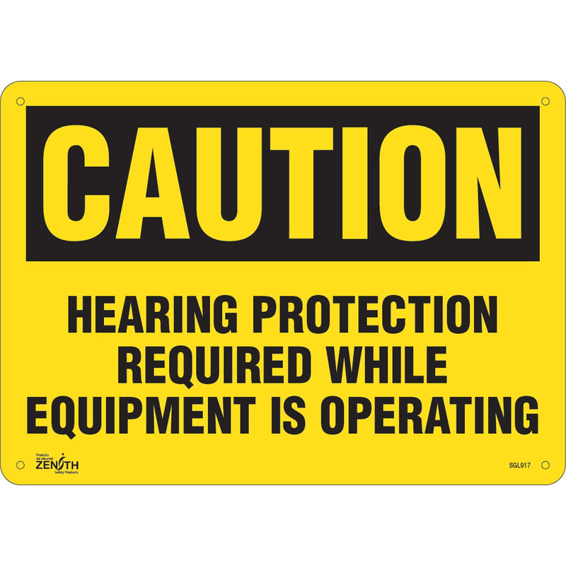 Hearing Protection Required" Noise Hazard Sign