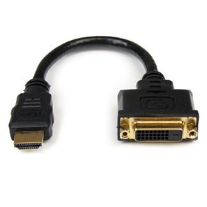 StarTech.com 8in HDMI?® to DVI-D Video Cable Adapter - HDMI Male to DVI Female 
