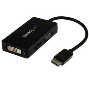 StarTech.com Travel A/V adapter: 3-in-1 DisplayPort to VGA DVI or HDMI converter