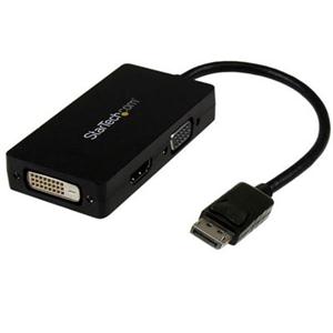 StarTech.com Travel A/V adapter: 3-in-1 DisplayPort to VGA DVI or HDMI converter 