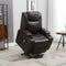 HOMCOM Power Lift Chair for Elderly, PU Leather Recliner Sofa Chair with Footrest, Remote Control, Side Pockets and Cup Holders, Brown