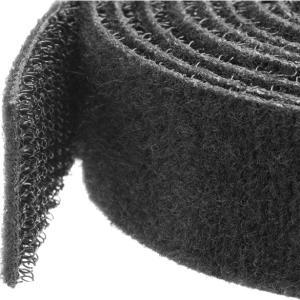Hook-and-Loop Cable Management Tie - 100 ft. Bulk Roll - Black - Cut-to-Size Cable Wrap / Straps 