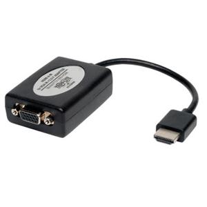 Tripp Lite 6in HDMI to VGA Adapter Converter with Audio Video for Ultrabook / Laptop / Desktop 6" 