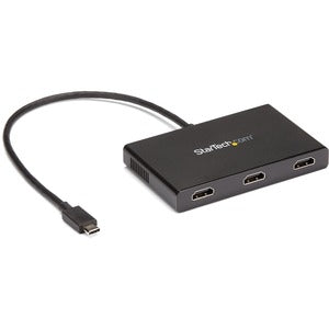 3-Port USB-C Multi-Monitor Adapter, Type-C to 3x HDMI MST Hub, Triple 1080p HDMI Laptop Display Extender / Splitter, Windows 