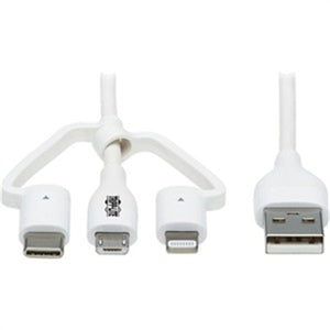 Tripp Lite by Eaton Safe-IT M101AB-004-LMCW Lightning/Micro-USB/USB/USB-C Data Transfer Cable 