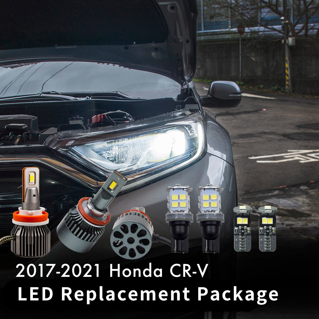 2017-2021 Honda CR-V LED Whole Replacement Package (High Low Beam Headlight, Fog Light, Dome Light, Back Up Light ,Trunk, Map, Vanity Mirror Light) 