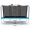 8 x 14 Feet Rectangular Recreational Trampoline with Safety Enclosure Net and Ladder