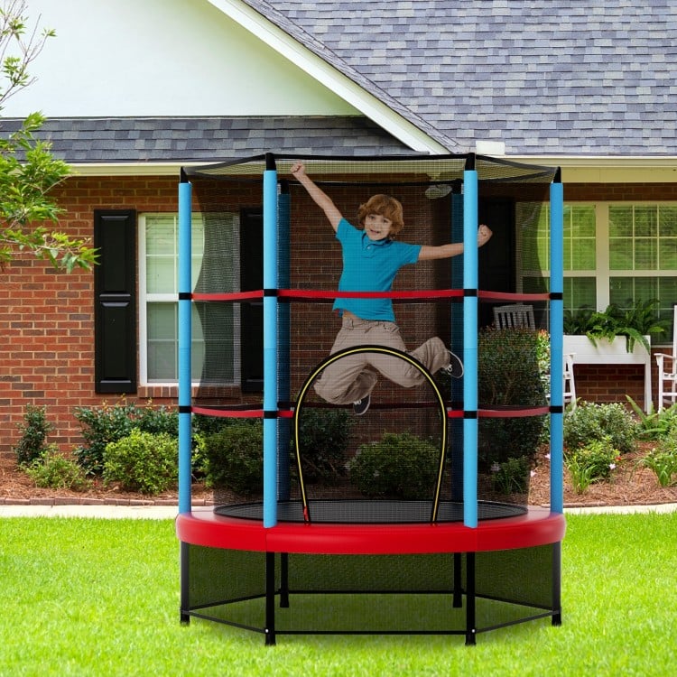 Kids Trampoline Recreational Bounce Jumper with Safety Enclosure Net