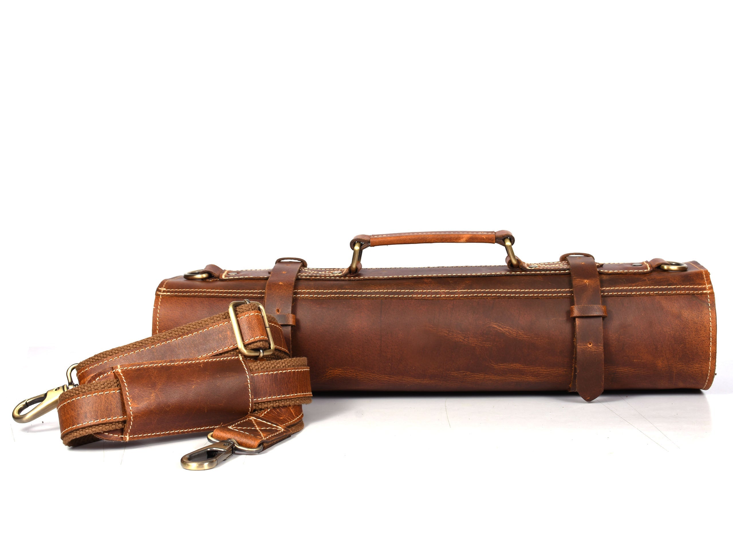 Aurora Leather Knife Roll 10 Slot
