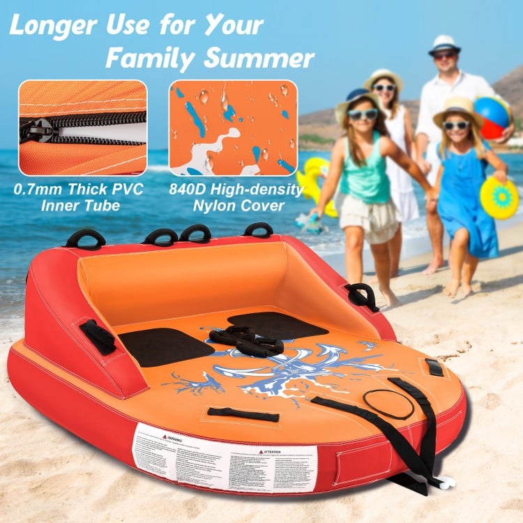 2 Person Water Sport Inflatable Towable Tubes for Boating