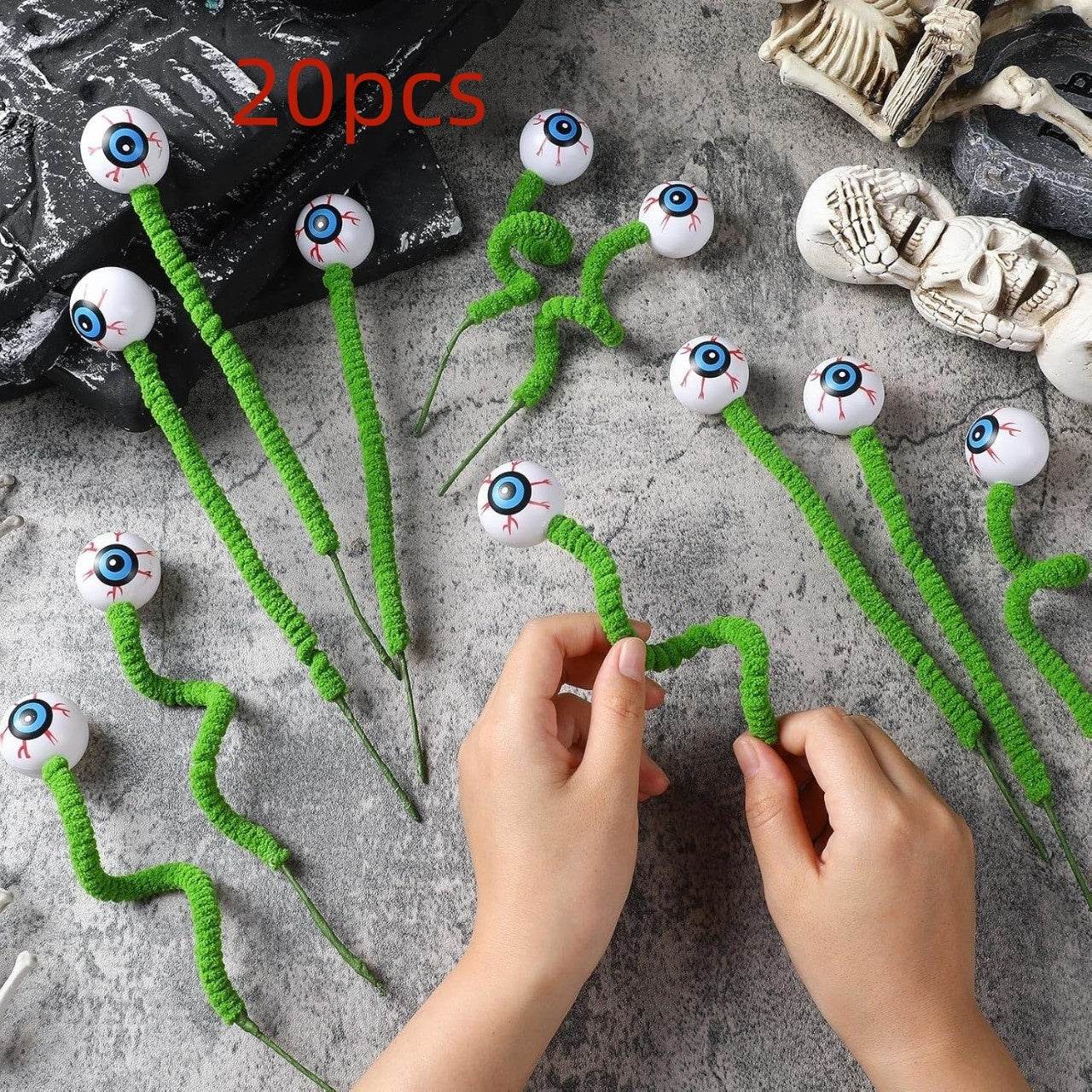 Halloween Three-dimensional Eye Beads Twig Cutting Bouquet Creative Funny Decoration 