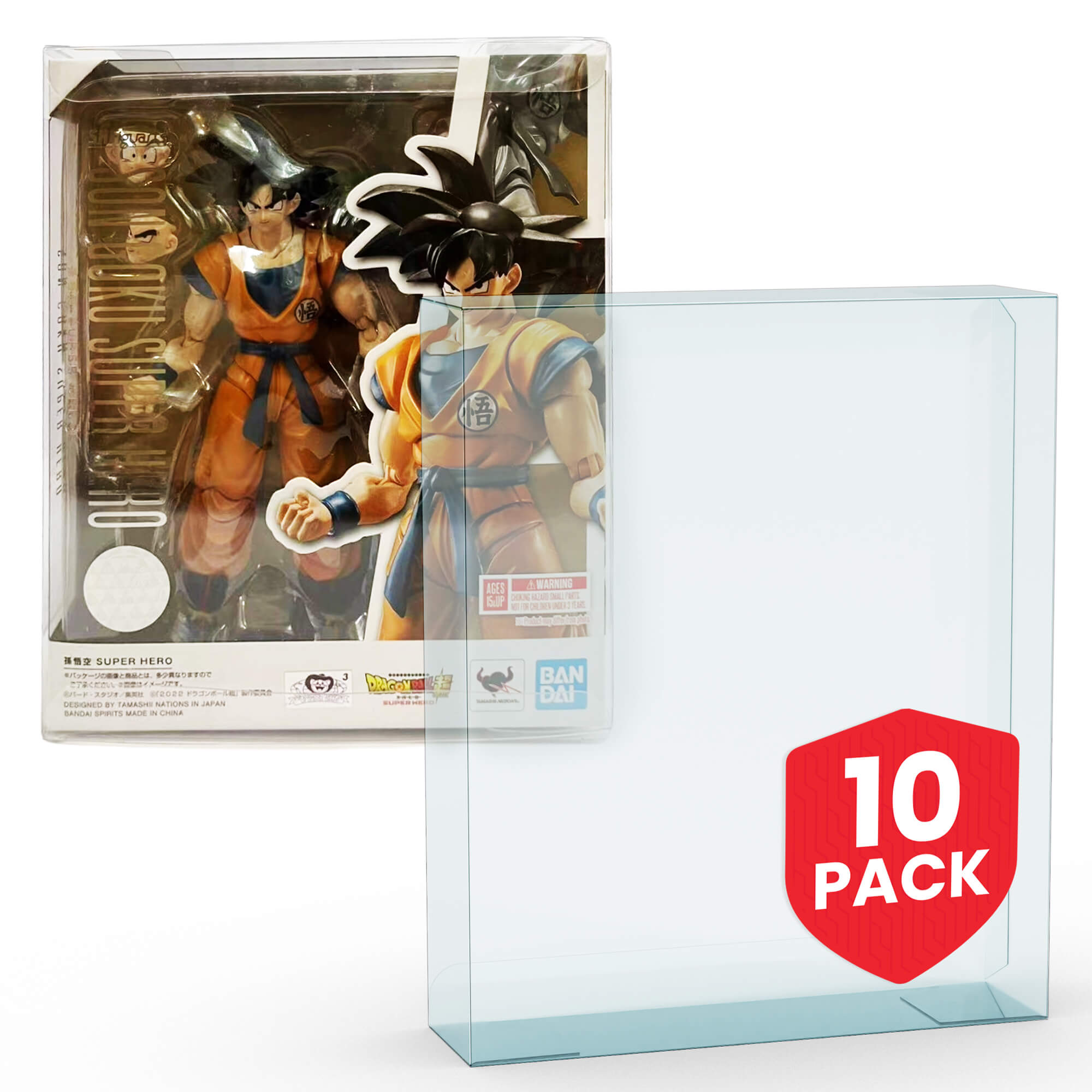 Display Case Protector for SH Figure Son Goku Super Hero PET Protector Pack of 10 