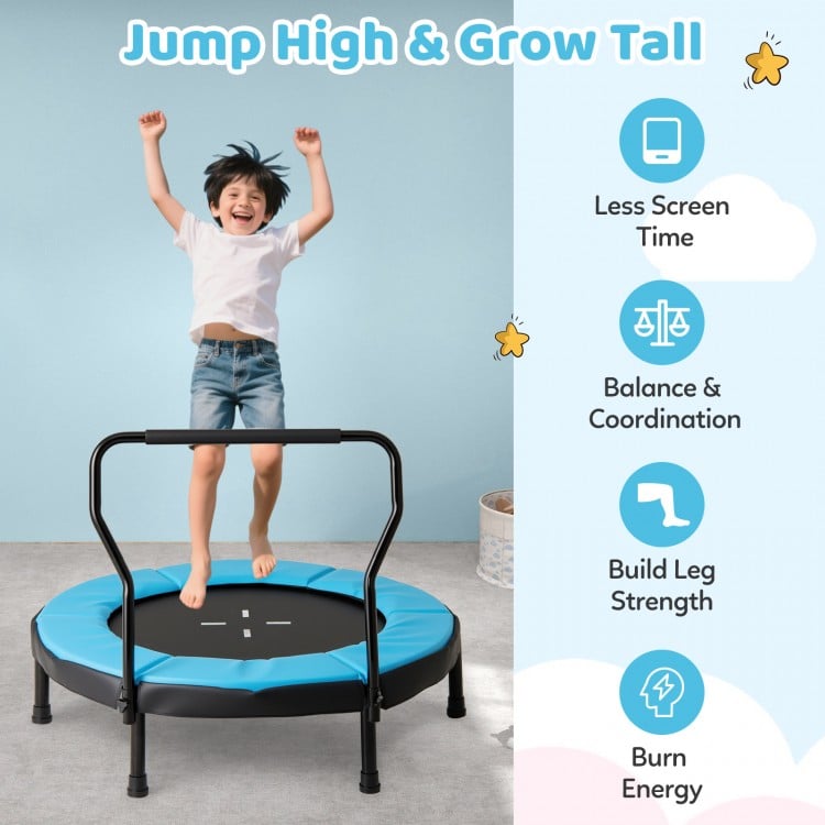 40 Inch Trampoline for Kids Indoor Outdoor Fitness Trampoline