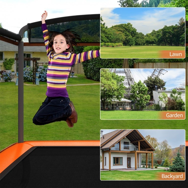 6 Feet Kids Entertaining Trampoline with Swing Safety Fence