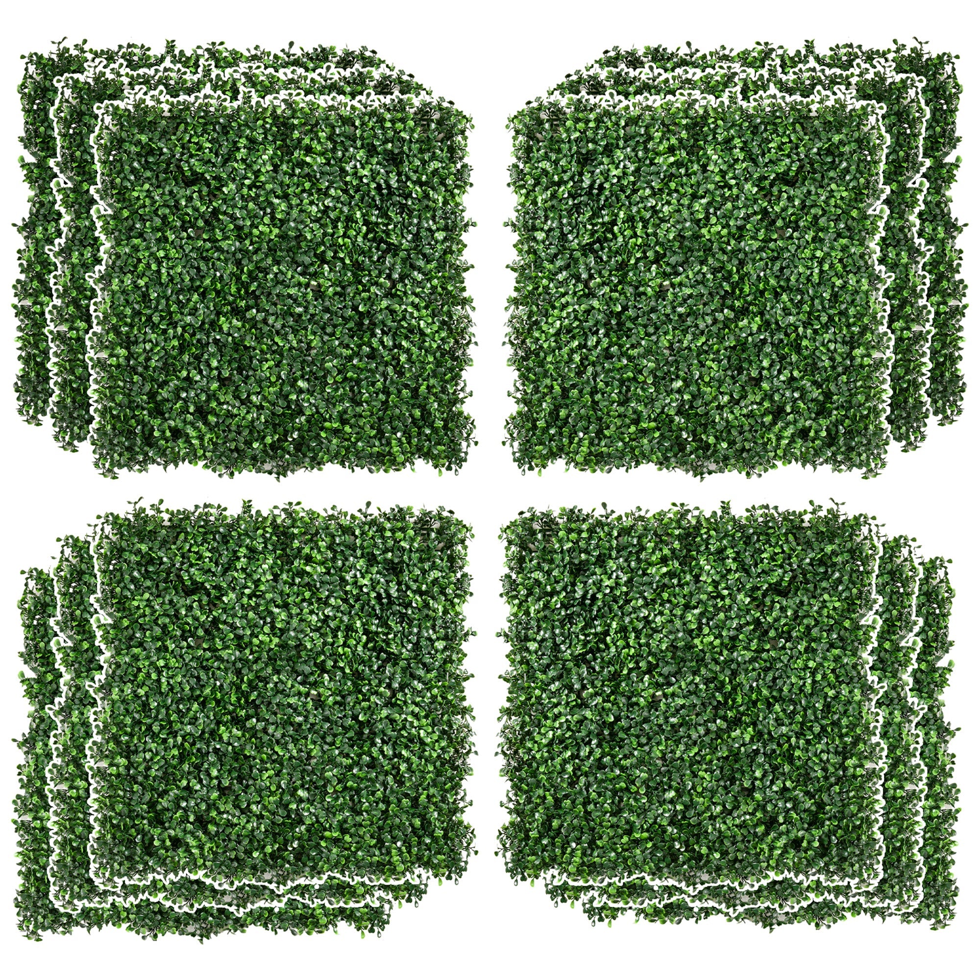 Outsunny Milan Artificial Grass Fake Green Wall with Drainage Home Garden 19.75 Inch Light Green 