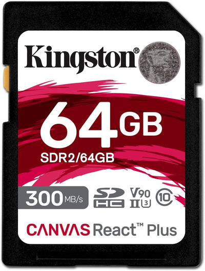 Kingston Canvas React Plus 64 GB UHS-II (U3) V90 SDXC 