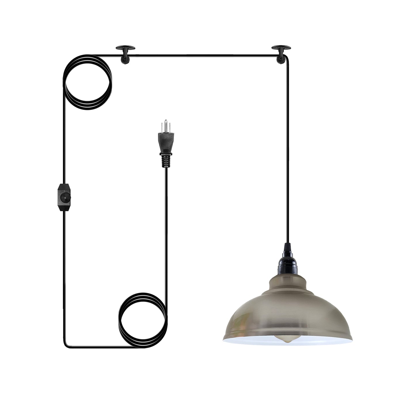 Modern E26 Plug-in pendant light with Switch~1742