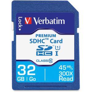 Verbatim 32GB Premium SDHC Memory Card, UHS-I V10 U1 Class 10