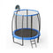 8/10/12 Feet Recreational Trampoline with Basketball Hoop Safety Enclosure Net Ladder
