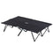 Outsunny Double Wide Folding Camping Cot Portable Outdoor Military Sleeping Bed Two Person Black