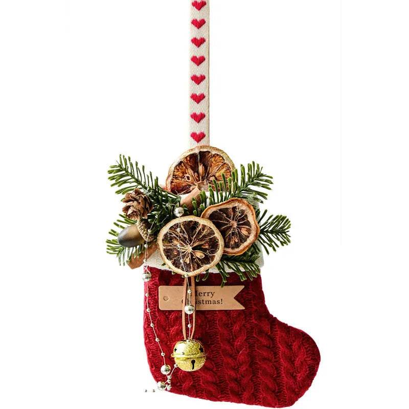 Christmas Decoration Knitted Christmas Stockings Scene Layout 