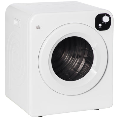 HOMCOM Laundry Dryer Machine Compact 1300W 13lbs Electric Portable with 7 Drying Modes Stainless Steel Tub 