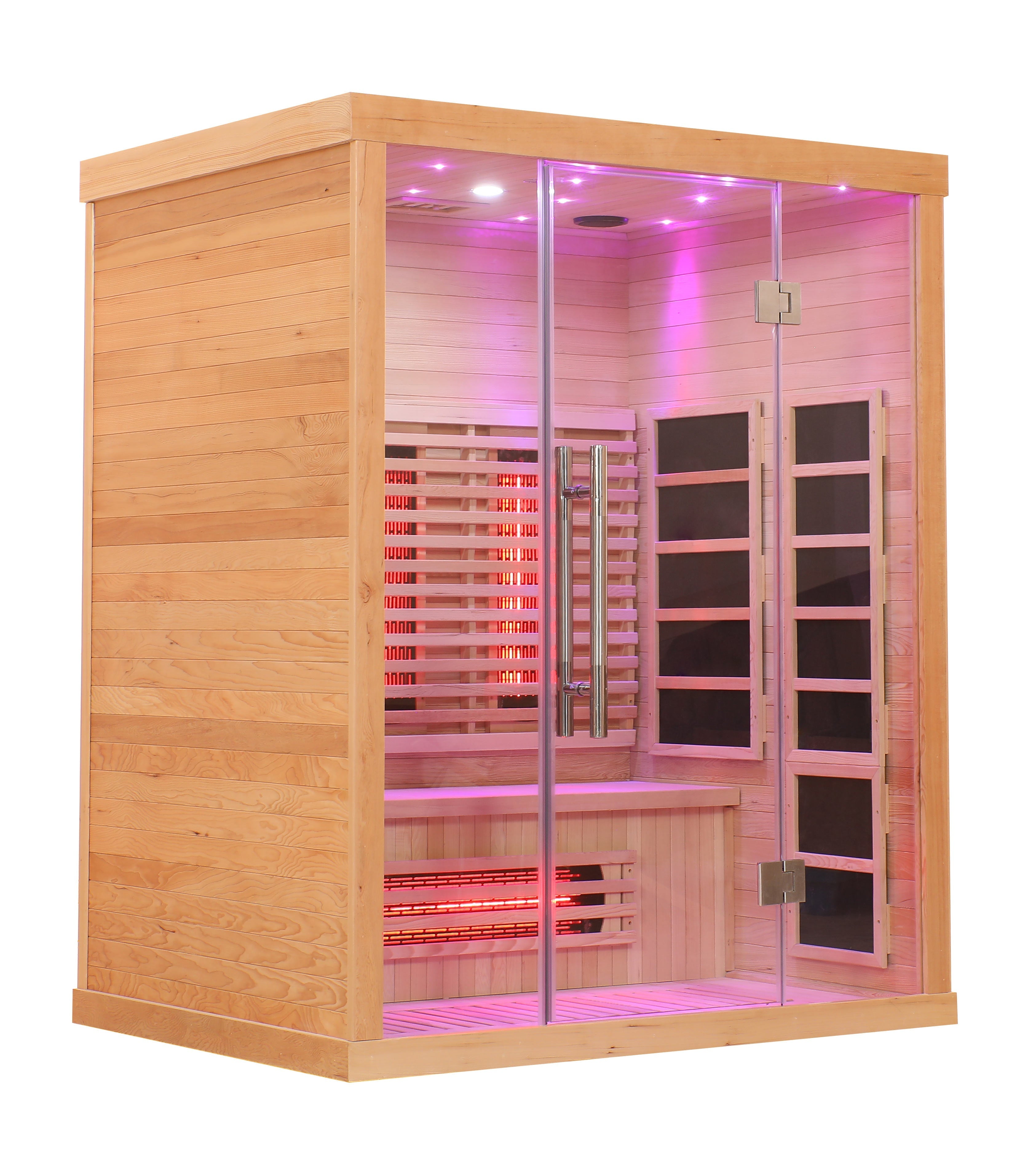 Blisspod, Venetian, Full Spectrum Indoor Premium Canadian Hemlock Ultra Low EMF Sauna, 11 Heaters & Chromotherapy– 3 Person 