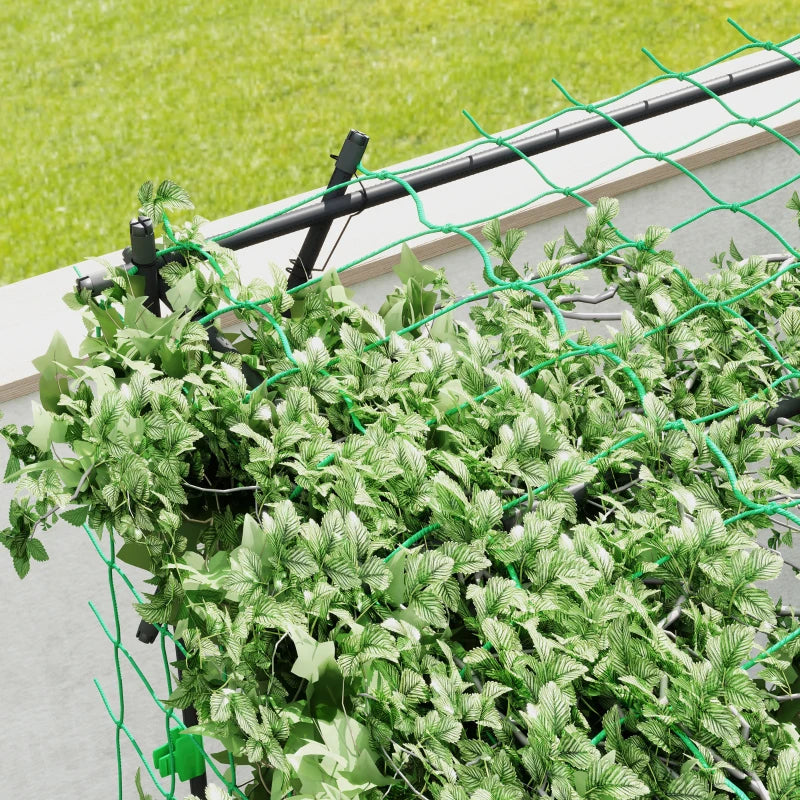 Garden Arch Cucumber Trellis for Climbing Plants, 7.3 FT Tall Metal Plant Trellis Support with Climbing Net, Black