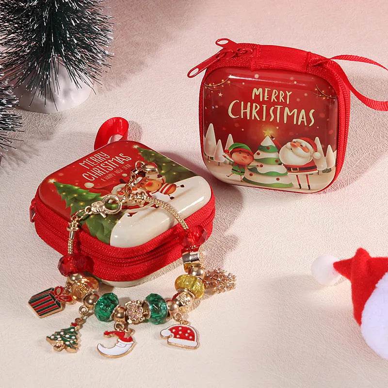 Christmas Stockings Diy Children's David's Deer Snowman Pendant Bracelet Suit 