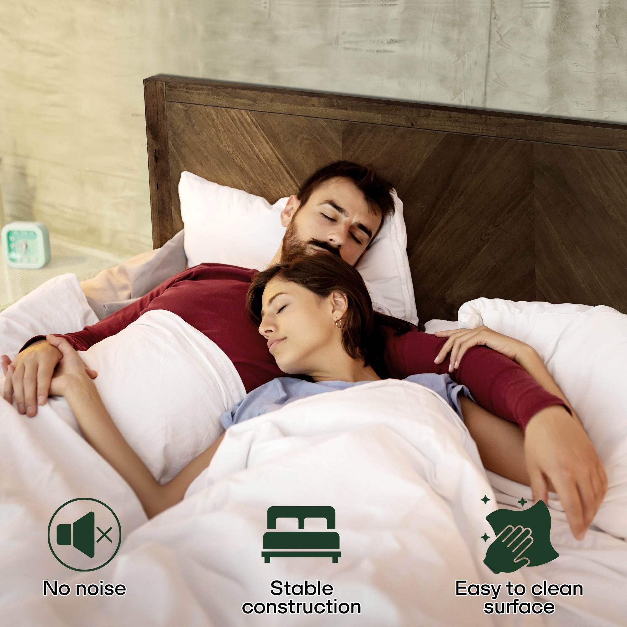 Alander Deluxe Wood Platform Bed Frame 